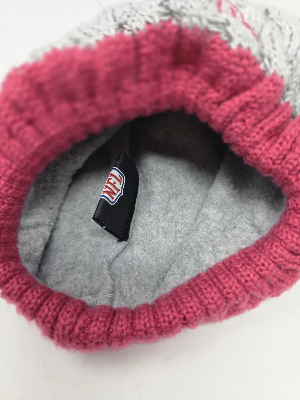 New Era Chicago Bears Beanie Knit Hat Womens Pink Ribbon Breast Cancer NFL